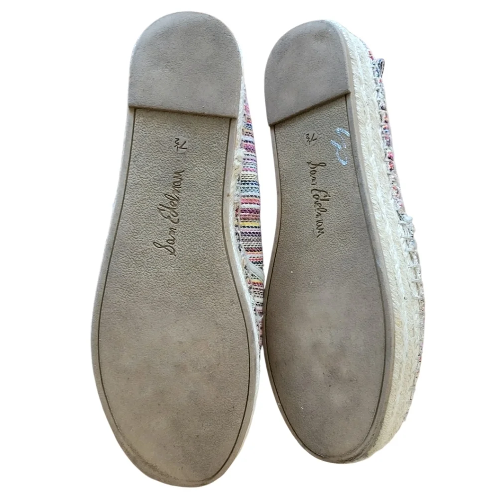 Sam Edelman Multi Color Striped‎ Fabric Espadrille Size 7.5